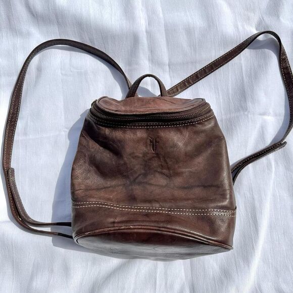 Frye Handbags - Frye Medium Brown Leather Backpack